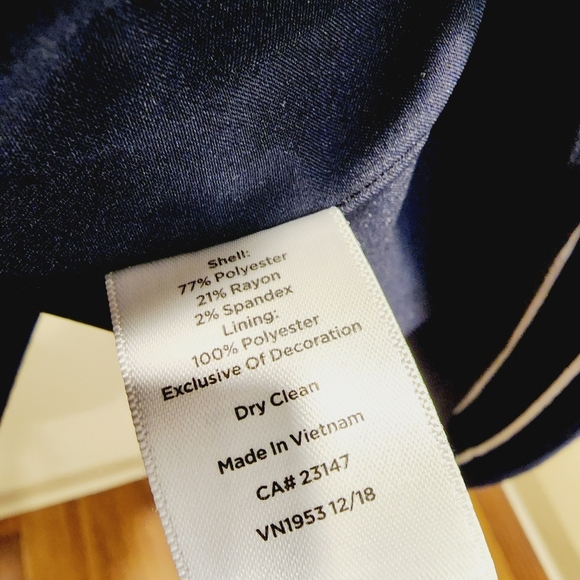 Talbots navy stripes open front blazer size S - Picture 6 of 13